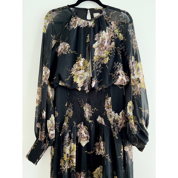 ASOS Drop Waist Floral Midi Dress - Picture 6 of 7